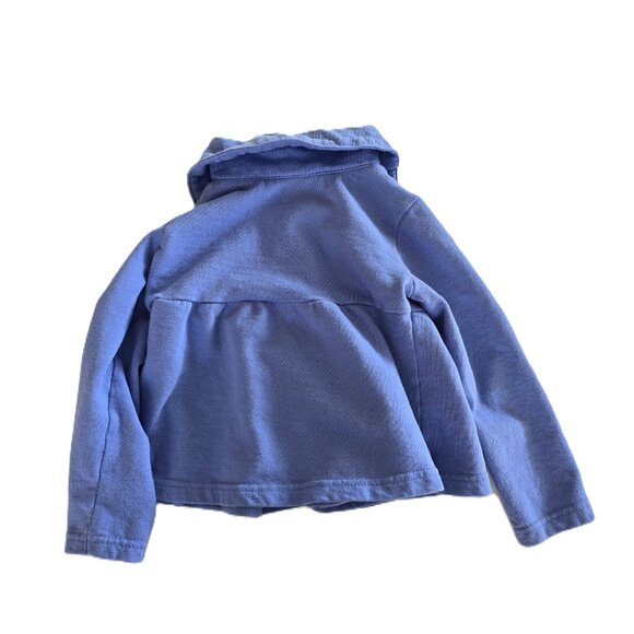 Gymboree Coat Jacket Lilac Blue Double Button Embroidery Floral Size 5 - Picture 3 of 7